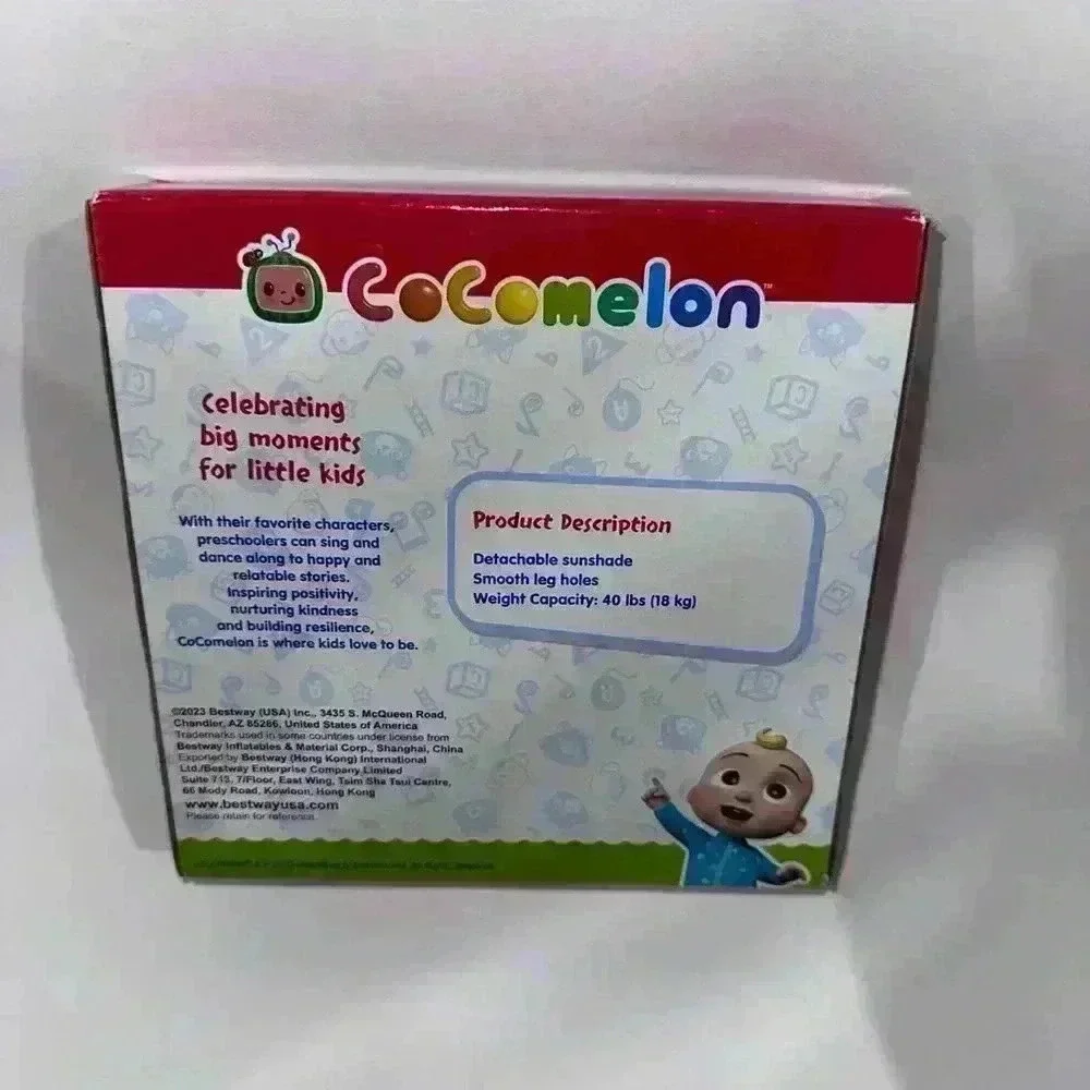NEW! Cocomelon Float Pool Raft Shaded Covered Ages 1-2